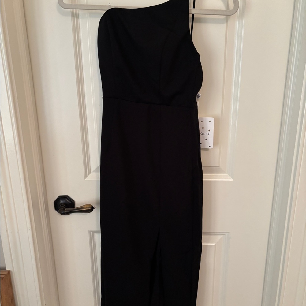 Hello Molly Chic Black One-Shoulder Dress